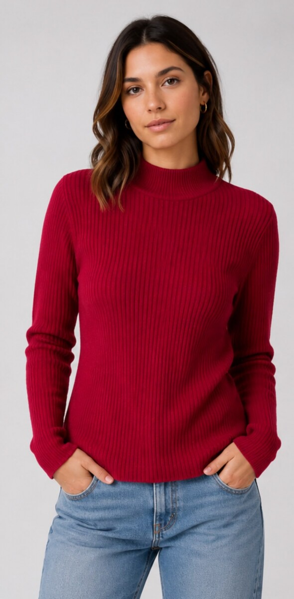 POLERA SLOWLY 915 - BORDO 