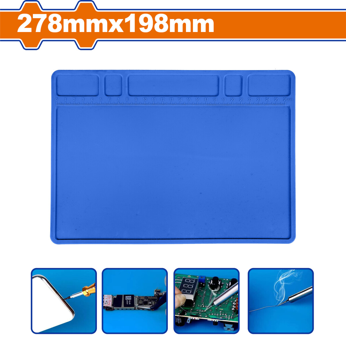 MANTA SILICONA 278X198MM ANTI ESTATICA RESISTENCIA TERMICA P REPARACION 