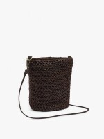 Bolso Bandolera Efecto Rafia Con Asa Versátil marron