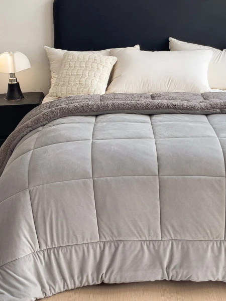 ACOLCHADO VELVET SHERPA GRIS