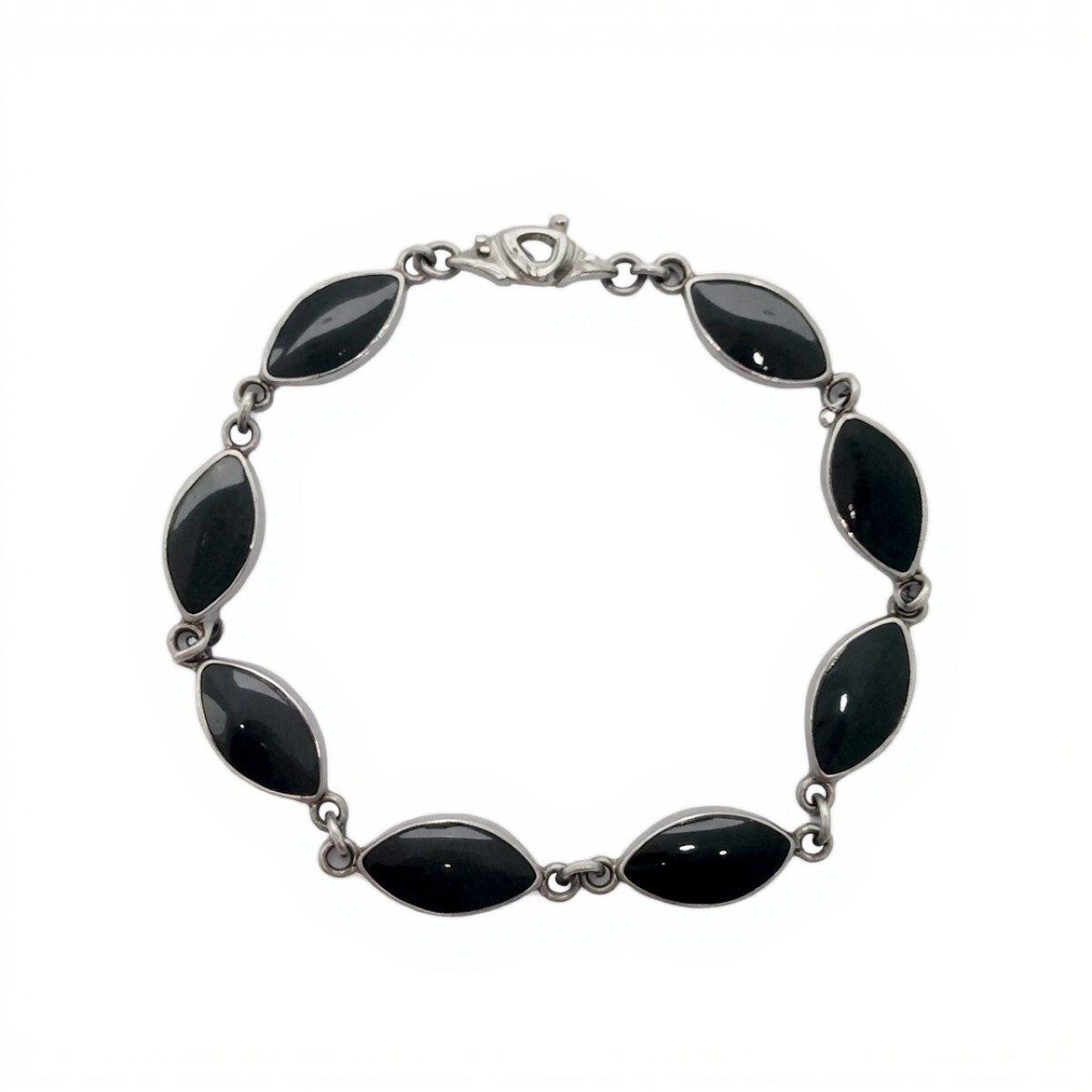 Pulsera Almendra - Plata 925 - Ónix - PU3002 - conpiedra 
