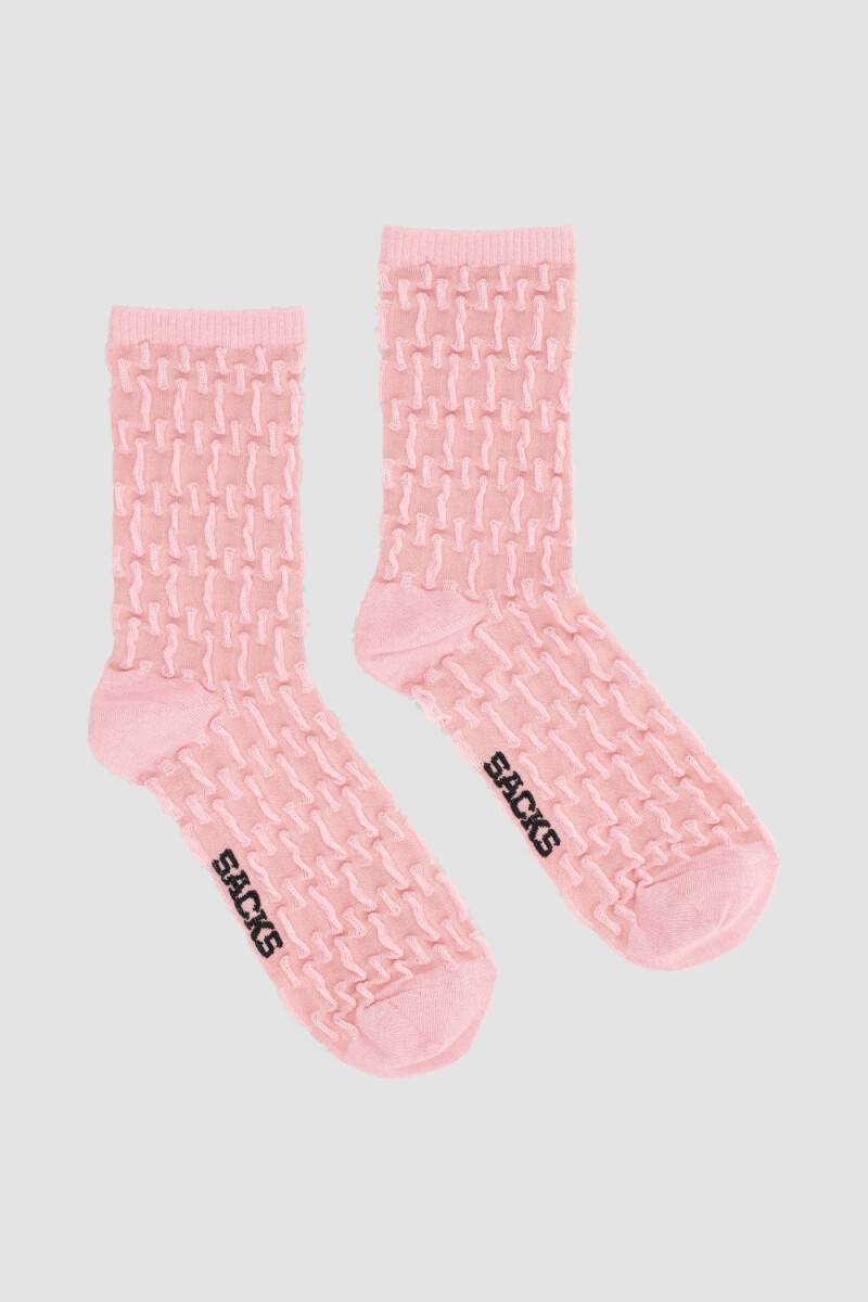 Medias diseño relieve extra - Rosa antique 