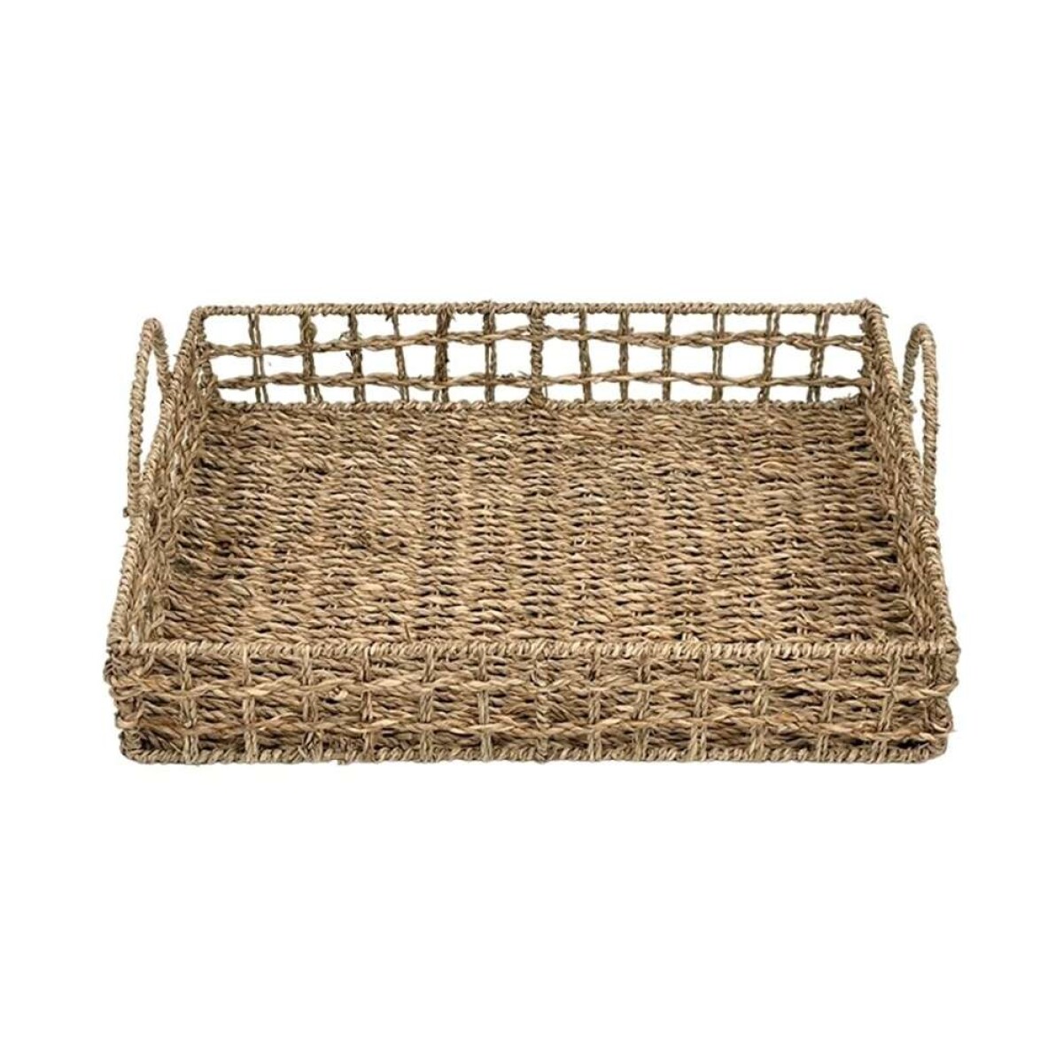 Bandeja C/Asas 45X35X8Cm - Fibra Natural 