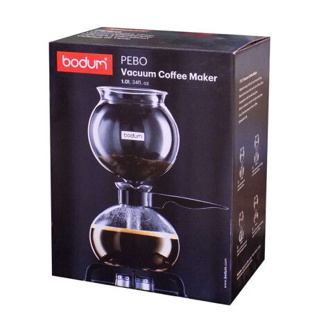 Cafetera 1Lt 8 Tazas Pebo Vacuum C Quemador Ac/ Negro