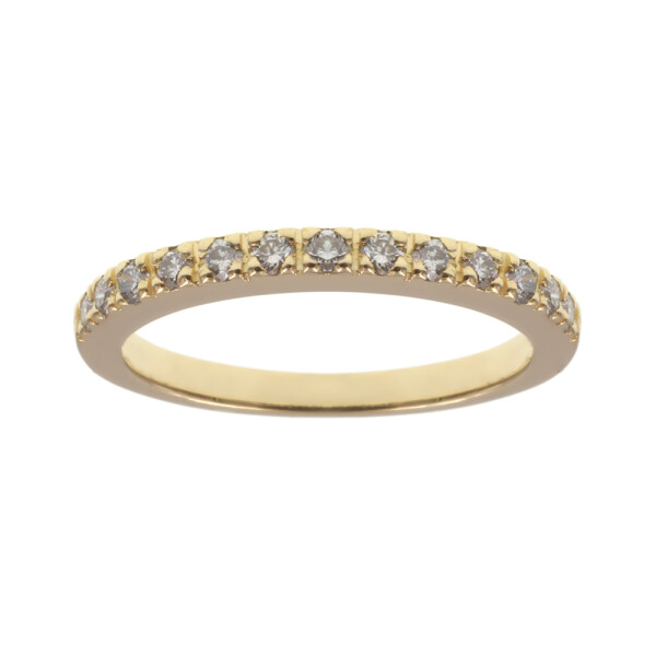 Anillo medio sin fin de oro amarillo 18k con brillantes N8812 Anillo medio sin fin de oro amarillo 18k con brillantes N8812