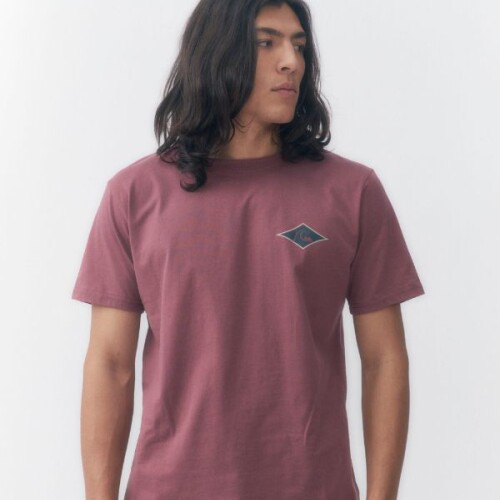 Remera Quiksilver Retro Diamond Rosa Viejo