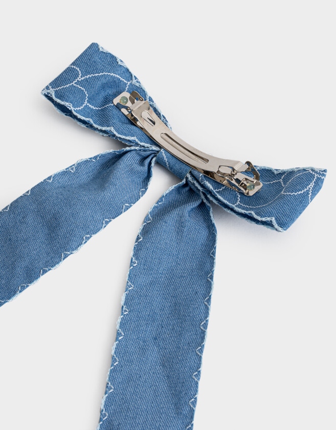 Hebillas Francesas Con moño Hebilla Francesa Moño Denim - Combinacion Bicolor