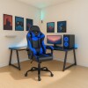 Silla Gamer Lumax Modelo ROM Negro/Azul