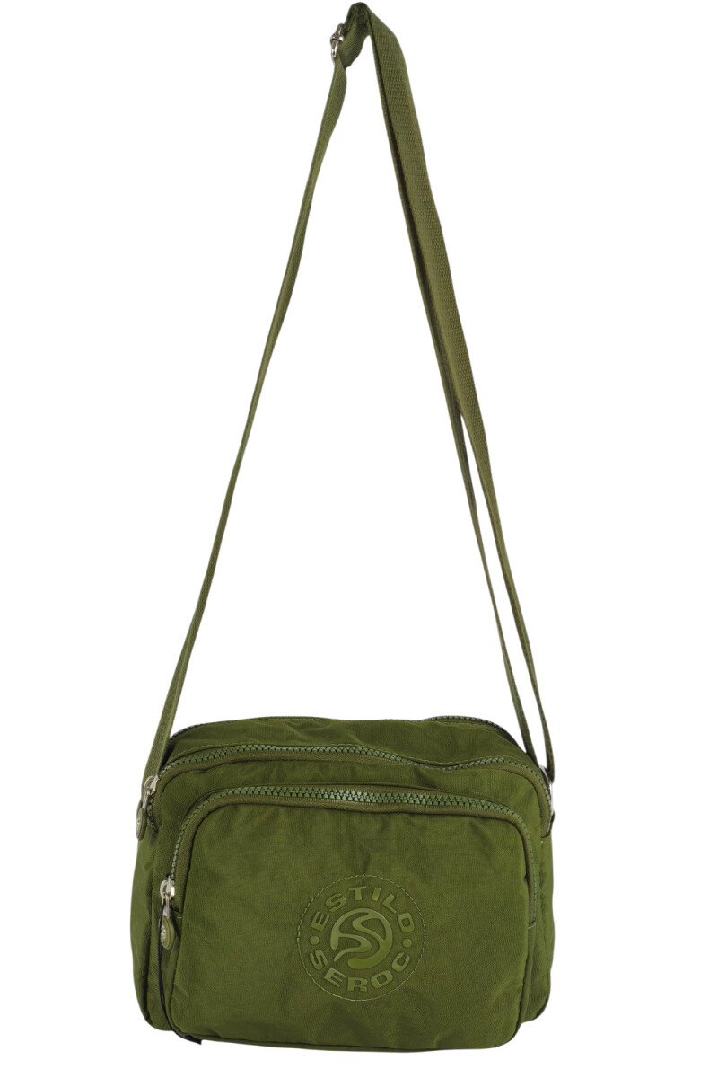 Morral con bolsillos verde