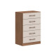 Comoda Cajonera PEQUIN 5 Cajones color MACADAMIA BLANCO Comoda Cajonera PEQUIN 5 Cajones color MACADAMIA BLANCO
