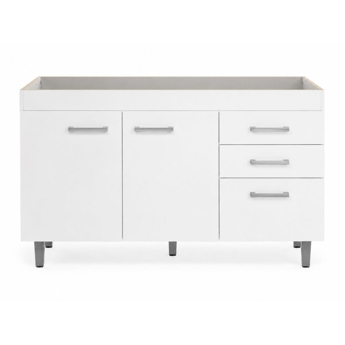 Bajo Mesada 3 Puertas 2 Cajón Blanco 