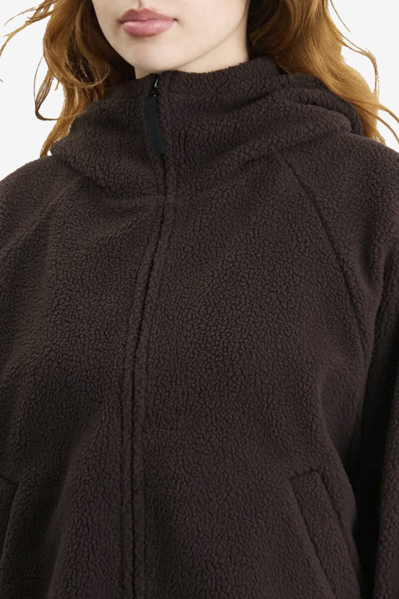 W' HOODED HELIX FLEECE JACKET Marron