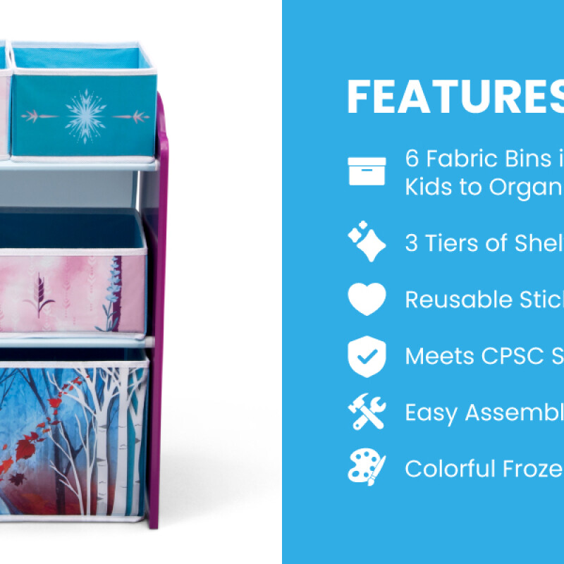 Organizador infantil Frozen de 6 contenedores Delta Children Organizador infantil Frozen de 6 contenedores Delta Children