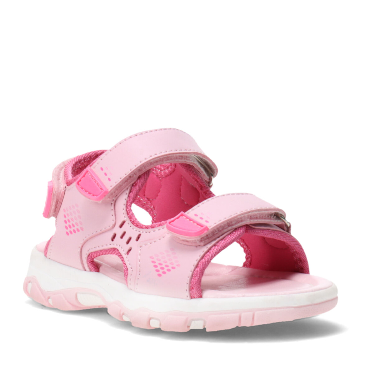 Sandalia de Niños Croco Kids ALEX con combinacion de matriales y velcro - Rosado 