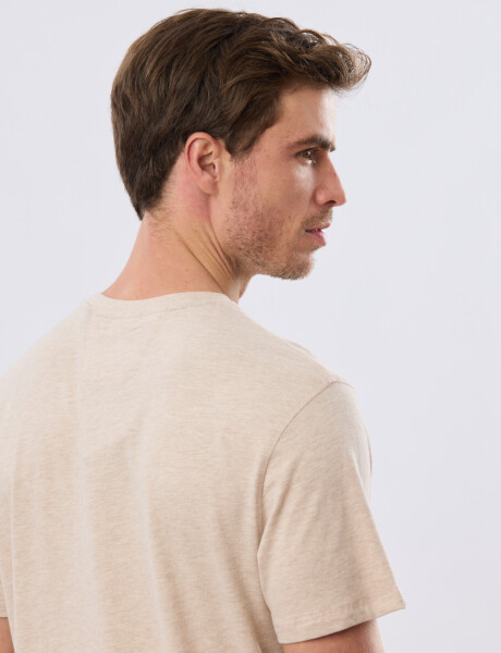 REMERA BÁSICA DE ALGODÓN Beige