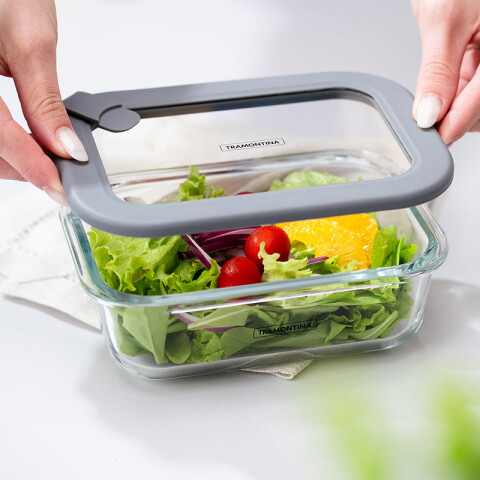 Pote de vidrio con tapa 176x130mm modelo VITTRA -TRAMONTINA TF0362