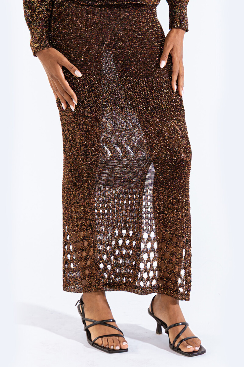 LU SKIRT Gold Black