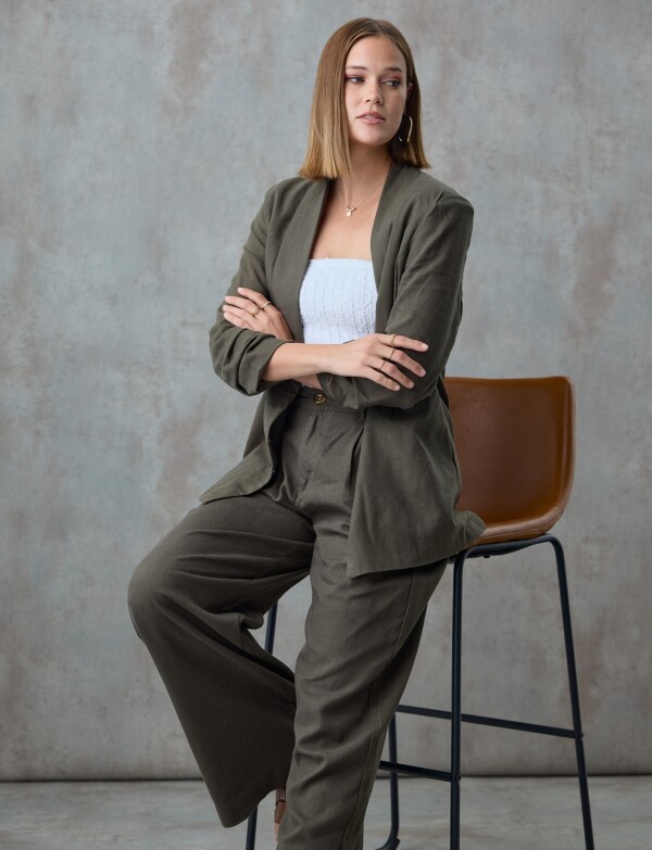 Blazer Lino Mga Frun VERDE