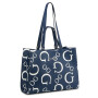 Cartera Guess Forber Azul Logo 0
