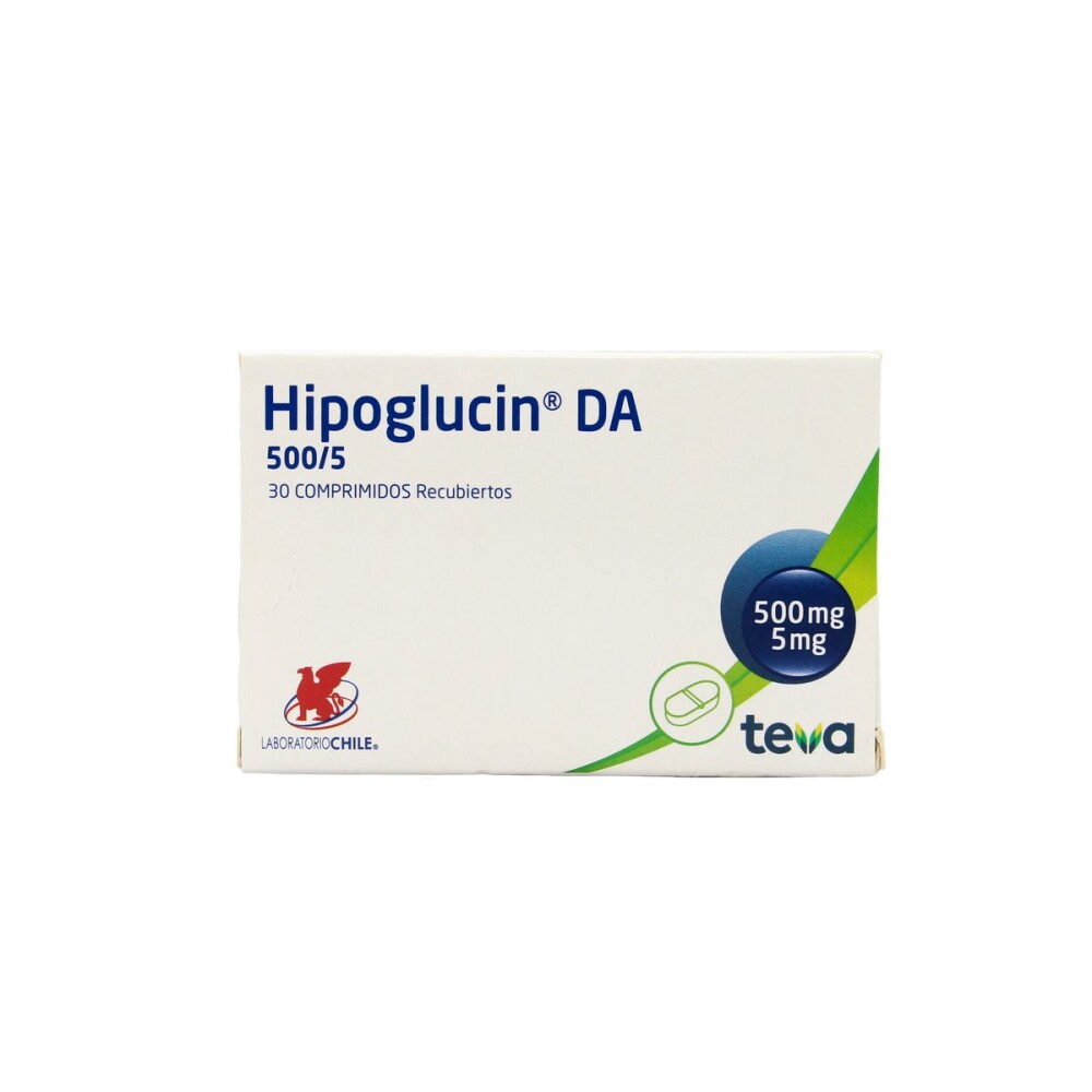 HIPOGLUCIN DA 500/ 5 MG. CJ X 30 COMPRIM única