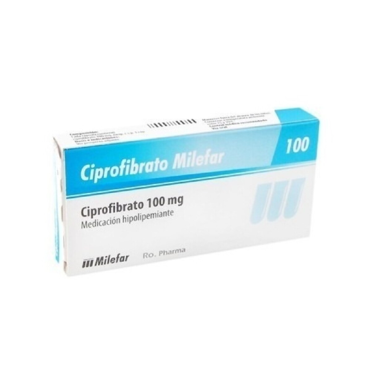 Ciprofibrato Milefar 100mg 30 Comprimidos 
