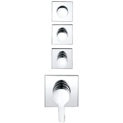 Griferia De Ducha Embutida Monocomando Con 3 Valvulas De Control Aqualia CROMO