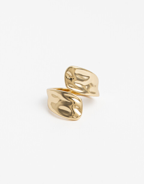 Anillos Medianos y Grandes Metal Anillo Grande Orgánico - Dorado