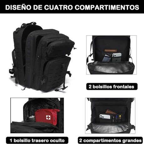 Mochila Táctica de Camping Impermeable 5123 NEGRO