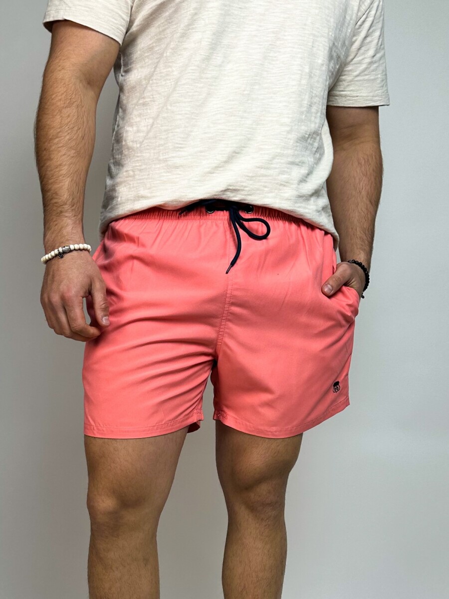 Short de baño liso Aldo - Coral 