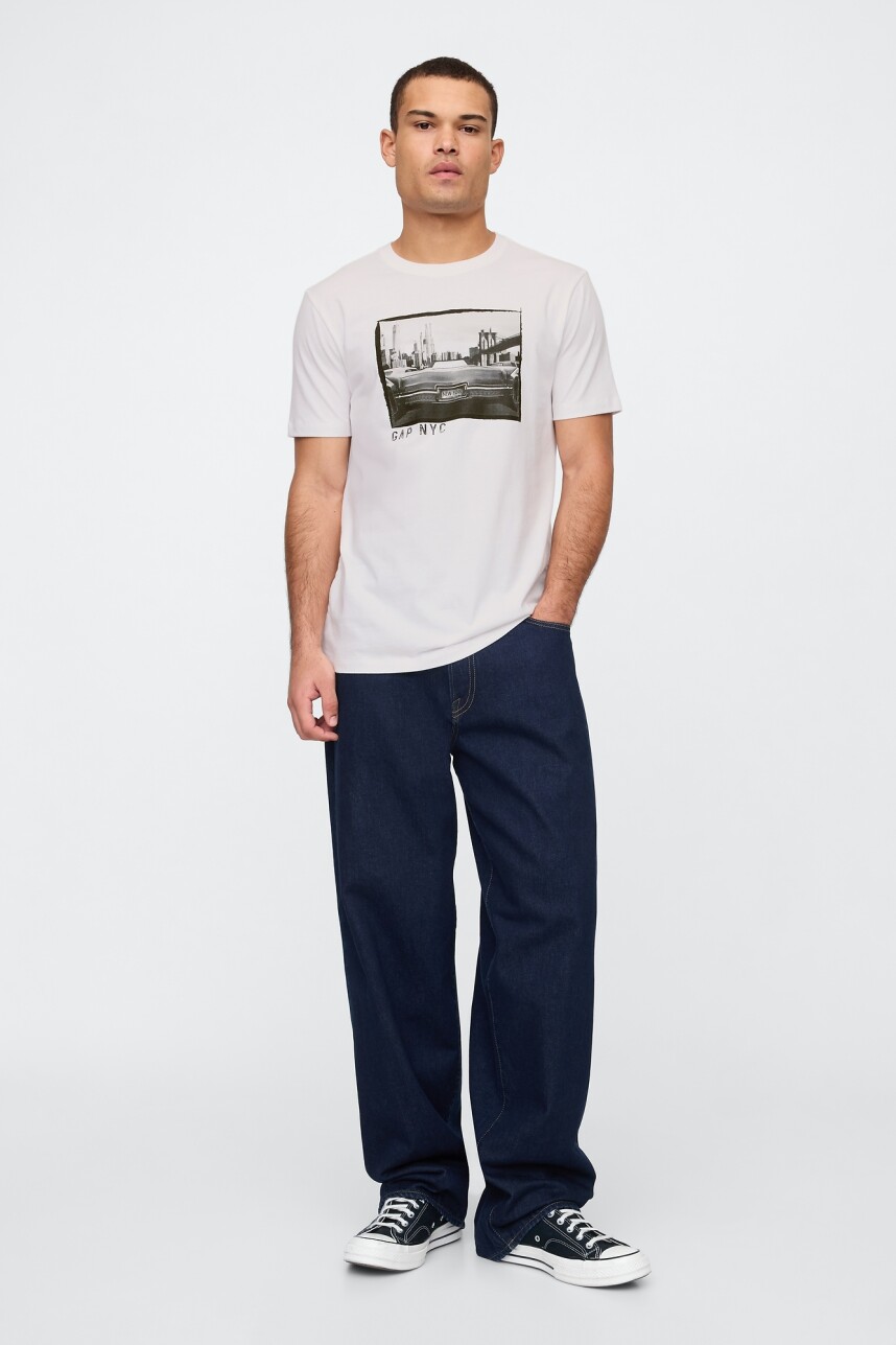 Remera Gráfico Hombre White V2 Global