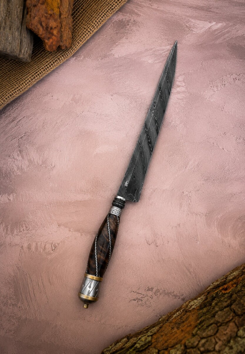 Cuchillo Cabo Retobado Especial - Acero de Damasco 