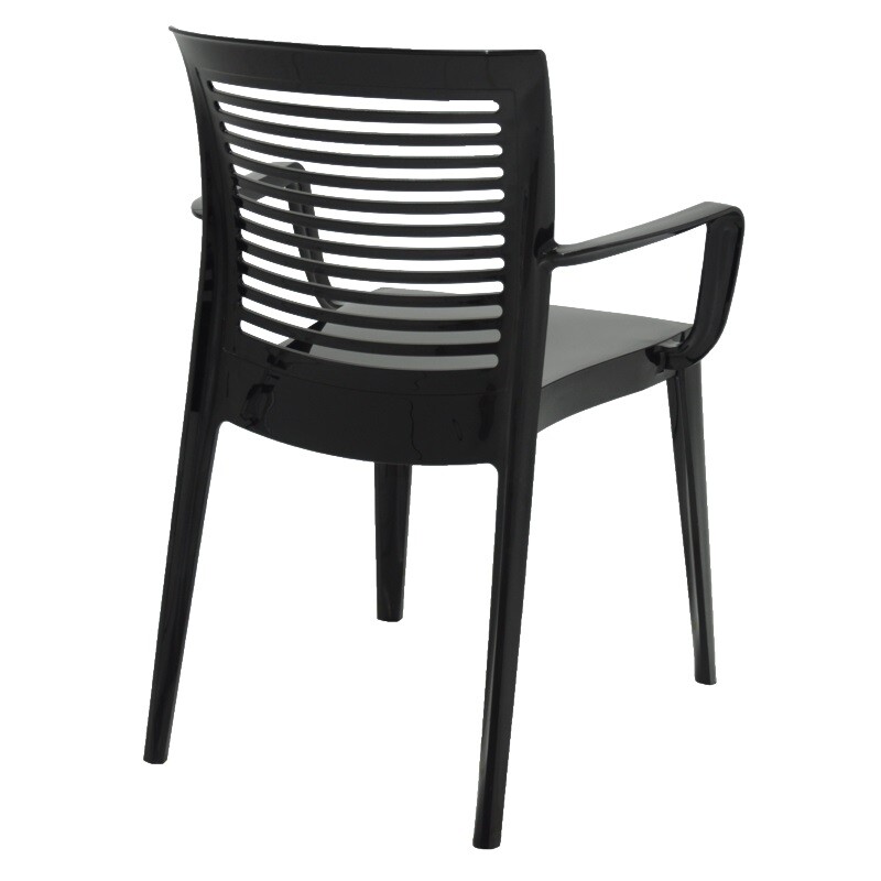 Silla Victoria Con Posa brazos en Polipropileno - Color negra - 92042/009 Silla Victoria Con Posa brazos en Polipropileno - Color negra - 92042/009