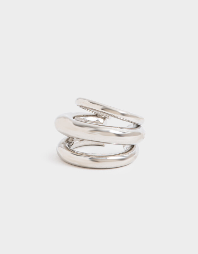 Bijou Cuff Metal diferenciado Cuff De Metal - Plateado