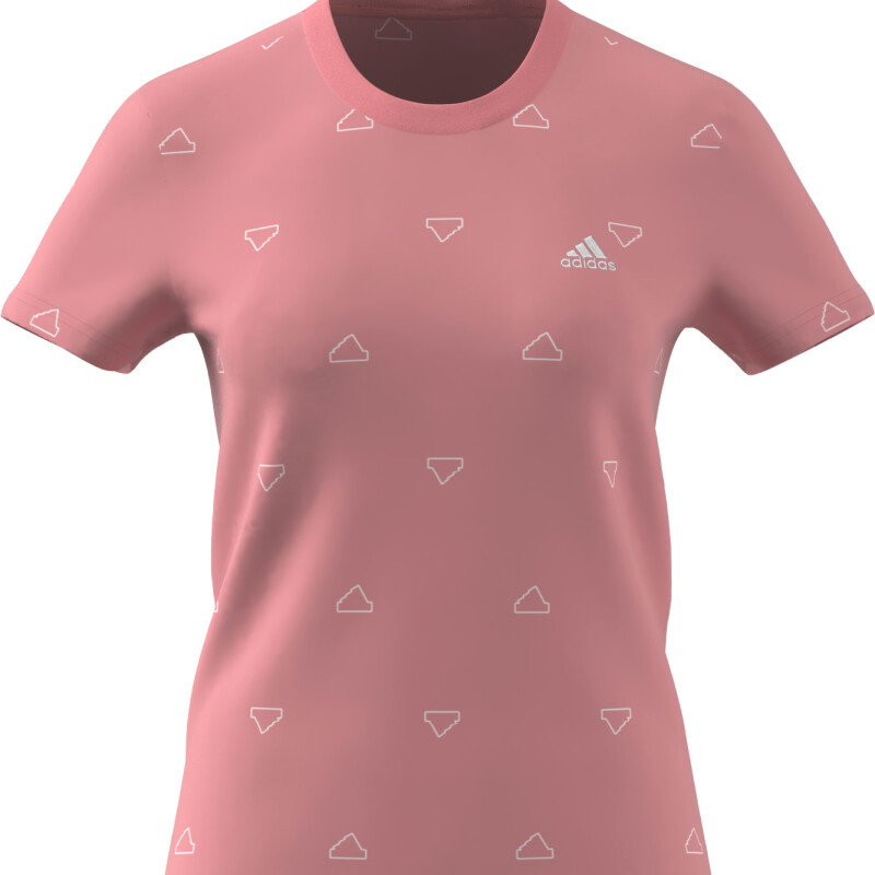 Camiseta Essentials Monogram Slim Graphic de Mujer Rosado