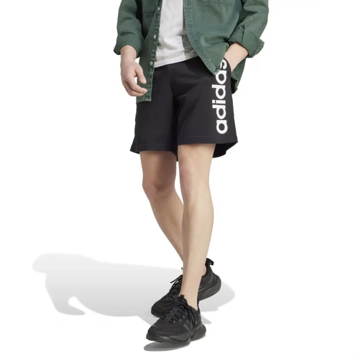 Short Adidas Moda Hombre Aeroready Essentials Logo Lineal Punto Jersey - S/C 