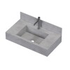 Mueble de baño suspendido de porcelanato Pulpis Napoles 80 cm con bacha incorporada Mueble De Baño Suspendido De Porcelanato Pulpis Napoles 80 Cm Con Bacha Incorporada