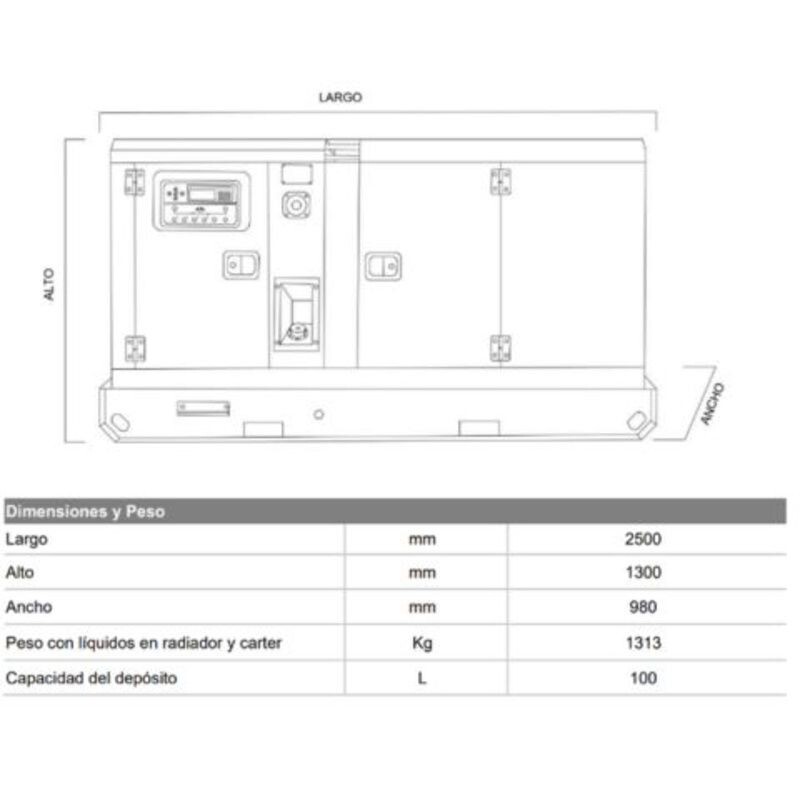 GENERADOR 65 KVA CABINADO VCP-DP/KF ATS INTEGRADO GENERADOR 65 KVA CABINADO VCP-DP/KF ATS INTEGRADO