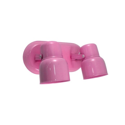 APLIQUE 2 LUCES CARILO E27 ROSADO APLIQUE 2 LUCES CARILO E27 ROSADO