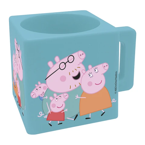 Taza Cuadrada Peppa Pig 290 ml para Microondas U