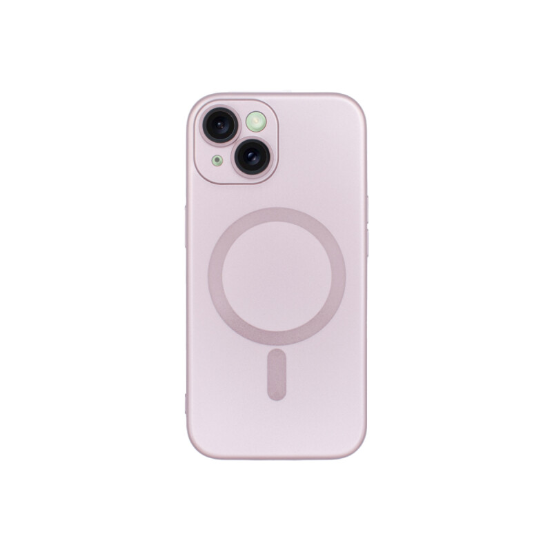 Protector iPhone 15 Plus metalizado color rosa Protector Iphone 15 Plus Metalizado Color Rosa
