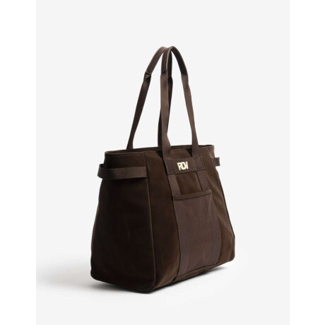 Cartera Shopper Engomado Marron chocolate