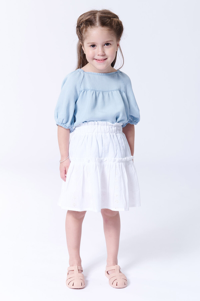 Pollera broderie - Blanca 