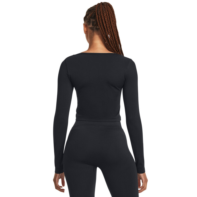 UA Vanish Seamless LS-GRN BLK-001