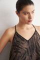 Top animal print tostado