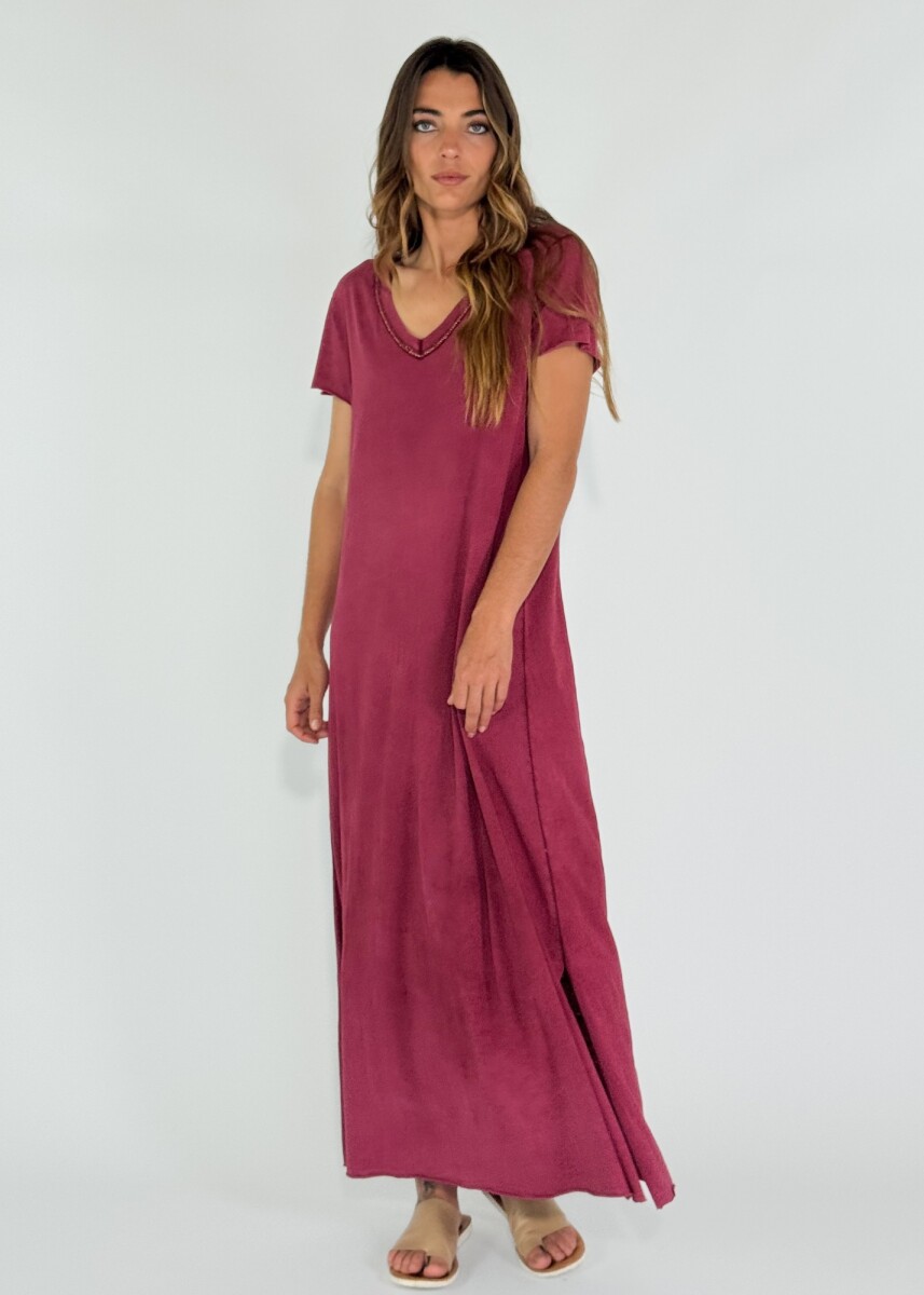 VESTIDO NAVARRA - BORDO 