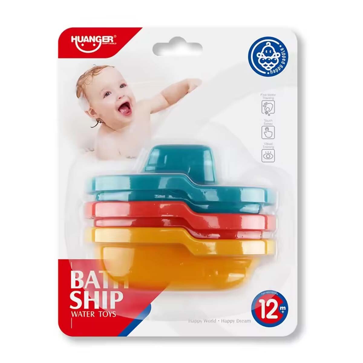 Set 3 Barquitos Juguetes Agua Acuático Baño del Bebé Huanger - Multicolor 