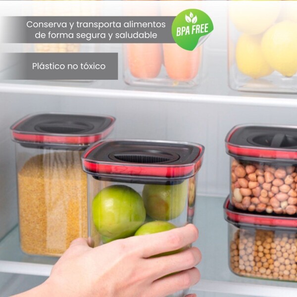 Juego X5 Frascos Hermeticos Tarros Tapa Cierre Giratorio Organizador Cocina Recipiente Alacena Imback Juego X5 Frascos Hermeticos Tarros Tapa Cierre Giratorio Organizador Cocina Recipiente Alacena Imback