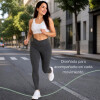 Calza tiro alto Push-Up Jaspeada Calza V Gris Claro