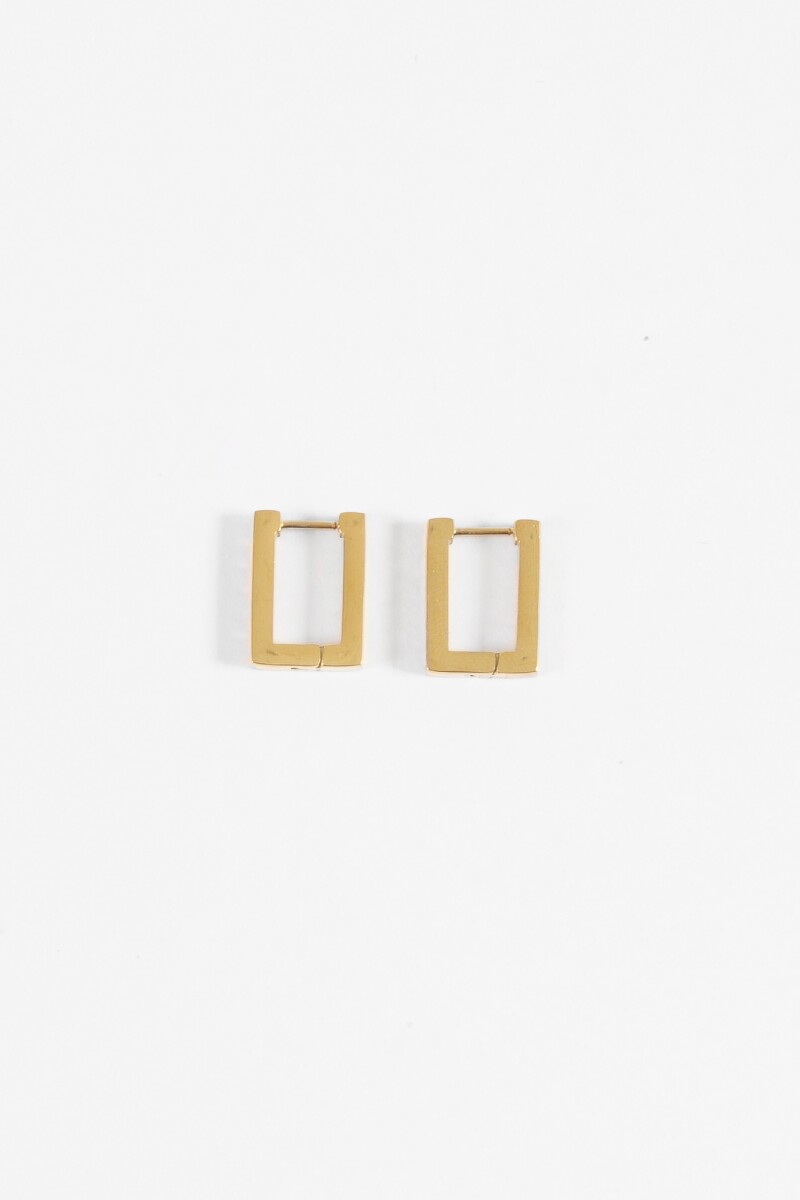Aros acero recto 13 mm dorado