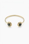 Pulsera rígida detalle dorado